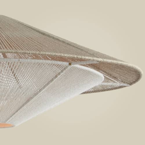 Sospensione Lumbini Small tessuto grigio / Ø 50 cm - GOOD&MOJO - Grigio - Corda