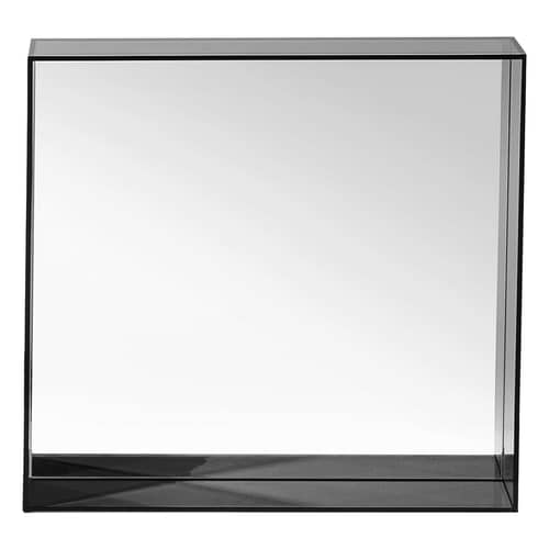 Specchio murale Only me materiale plastico nero / L 50 x H 50 cm - Kartell - Nero brillante - PMMA