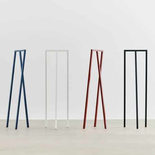 Supporto Loop Stand Hall metallo rosso / L 45 x P 39 x H 150 cm - Hay - Rosso - Acciaio laccato