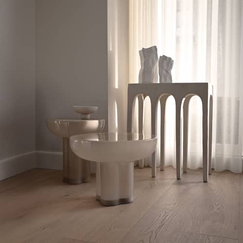 Table basse Crown Low / Ø 55 x H 41 cm - 101 COPENHAGEN - Désert fumé - Verre soufflé bouche