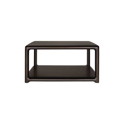 Table basse Eda bois marron / 80 x 80 cm x H 40 cm - Ethnicraft - Acajou brun foncé - Acajou massif