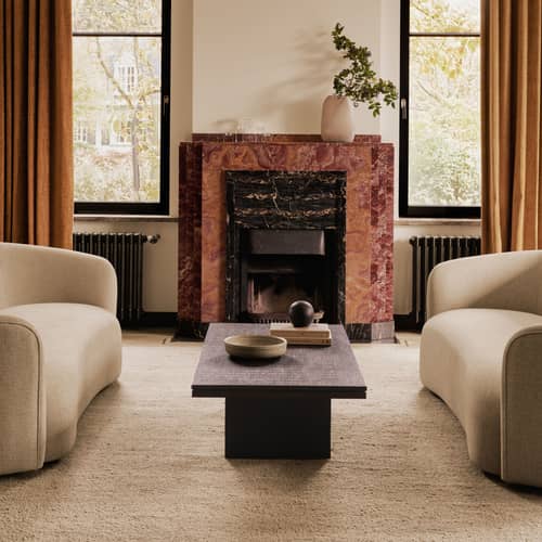 Table basse Grooves bois noir / 135 x 65 cm x H 34 cm - Ethnicraft - 135 x 65 cm - Teck massif