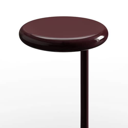 Table d\'appoint Spot métal violet / Ø 35 x H 55 cm - Tom Dixon - Bordeaux brillant - Acier thermolaqué