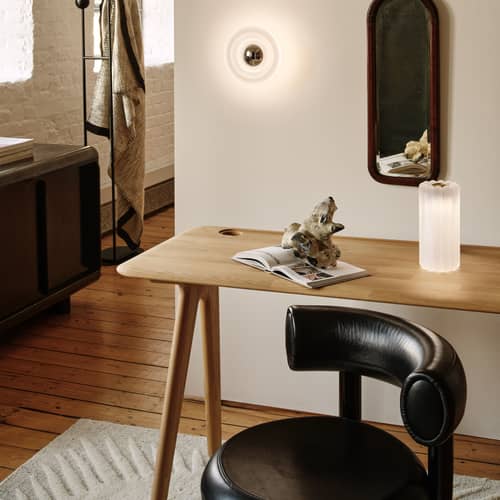 Press LED Table lamp glass white / H 23.5 cm - Tom Dixon - Frosted - Pressed glass, Steel