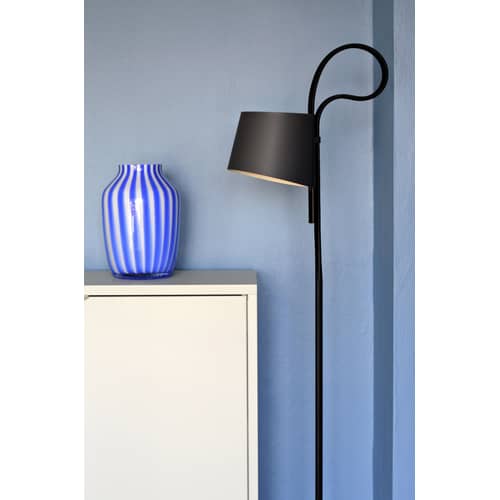 Vase Juice verre bleu / Haut - Ø 20 x H 28 cm - Hay - Bleu - Verre