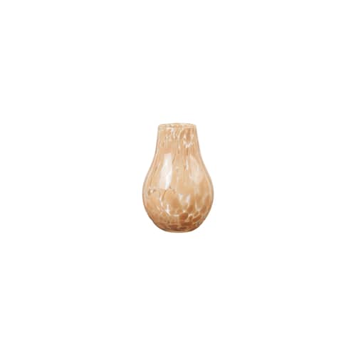 Vaso Ada Spot vetro beige / Ø 15,5 x H 22,5 cm - Soffiato a bocca - BROSTE COPENHAGEN - Beige - Vetro soffiato a bocca