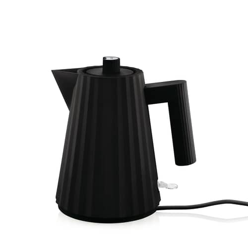 Wasserkocher Plissé plastikmaterial schwarz / 1 L - Alessi - Schwarz - thermoplastisches Harz