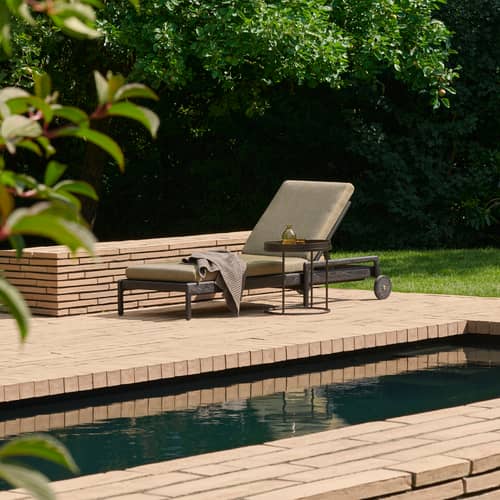 Accessoire / Matelas pour bain de soleil Jack - Ethnicraft - Vert - Mousse, Tissu polypropylène
