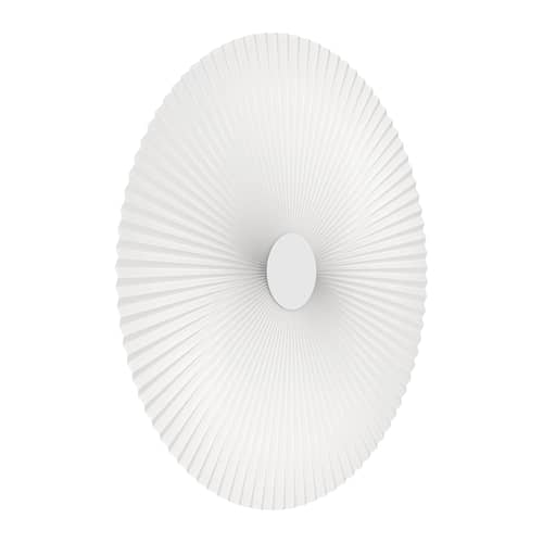 Applique Carmen tissu blanc / Ø 90 cm - Hartô - Blanc - Métal laqué, Tissu plissé