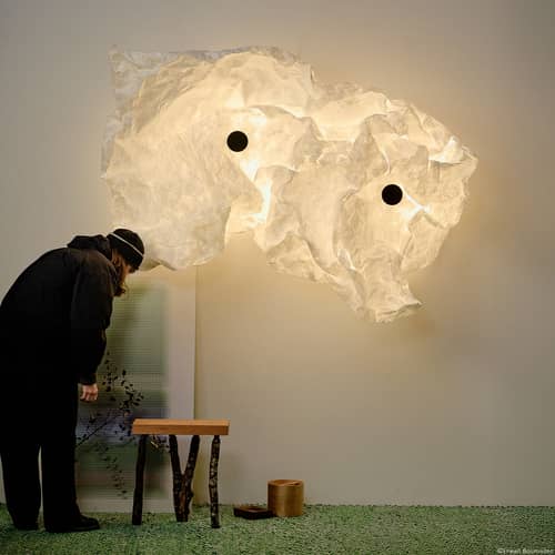 Applique Maap 2 / 240 x 155 cm - Mur lumineux modelable en Tyvek - Flos - 240 x 155 cm - Acier, Tyvek