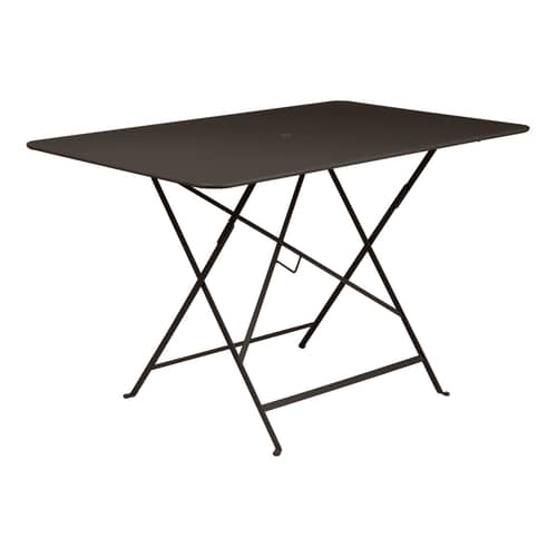 Tavolo pieghevole Bistro metallo marrone / 117 x 77 cm - 6 persone - Foro per parasole - Fermob - Tonka - Acciaio laccato