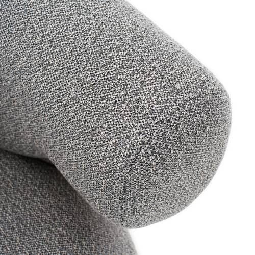 Drehsessel Burra Outdoor textil grau - Normann Copenhagen - Grau (Stoff Wolf wan J617) - FSC-zertifiziertes Holz, Outdoor-Stoff, Schaumstoff, Stahl