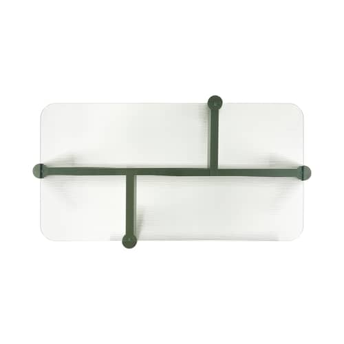 Table basse Kob vert / 105 x 55 x H 40,5 cm - NOO.MA - Vert forêt / Verre - FSC-certified solid beech wood, Soak glass