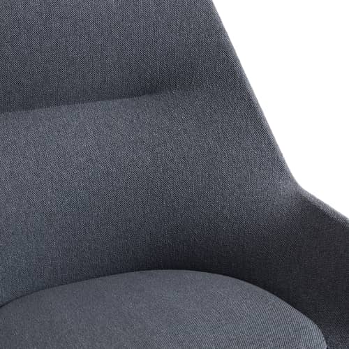 Fauteuil lounge O2 tissu gris - Hay - Gris Soft - Acier thermolaqué, Mousse moulée, Tissu autoportant
