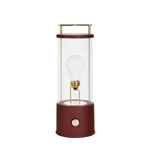Lampada da esterno ricaricabile senza fili The Muse metallo rosso / IP44 - TALA - Rosso Pomona - Alluminio, Ottone massiccio, Vetro borosilicato