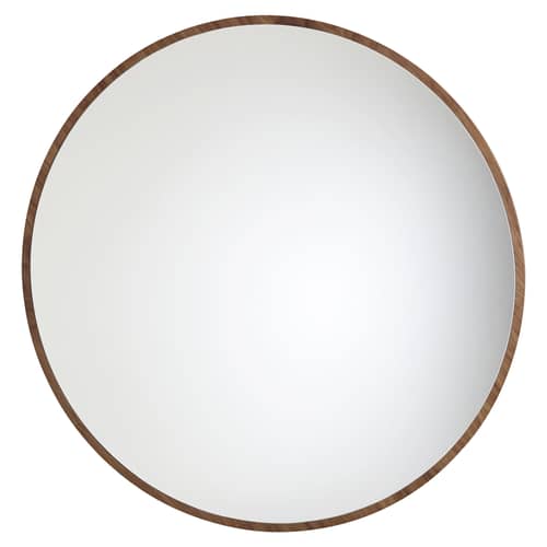 Miroir mural Bulle Large bois naturel / Ø 120 cm - Noyer - Maison Sarah Lavoine - Noyer - Noyer huilé, Verre