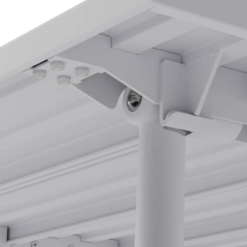 rechteckiger Tisch Fred\'s metall grau / 220 x 100 cm - 6 bis 8 Personen - Fatboy - Hellgrau - Aluminium