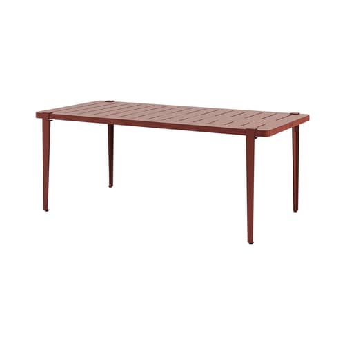 rechteckiger Tisch Midi metall rot / 190 x 90 cm - 8 Personen - TIPTOE - Ziegelrot - thermolackierter Stahl