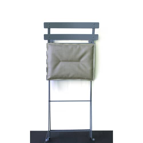 Seat cushion textile grey / For Bistro chair - Fermob - Carbon - Cloth, Foam