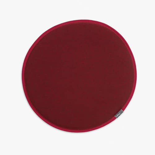 Seat Dots Seat cushion textile red / Ø 38 cm - Reversible - Vitra - Red / Poppy Red - Fabric, Foam