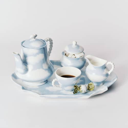 Sucrier Rêves de Rêves céramique bleu - Serax - Bleu ciel & blanc - Porcelaine émaillée