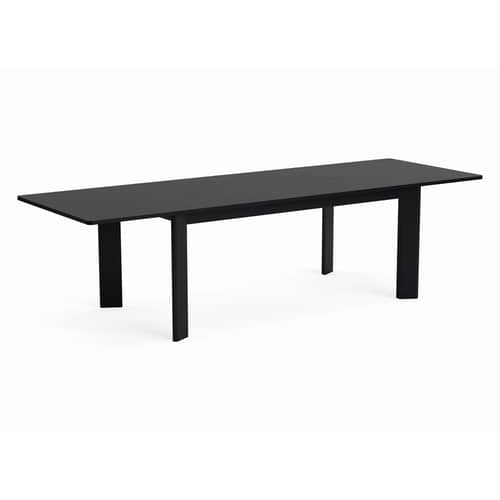 Table à rallonge Chisel 630 bois noir / L 180/280 cm x 95 cm - Hay - Noir - Placage de chêne laqué
