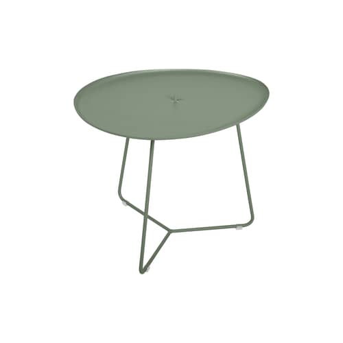 Table basse Cocotte métal vert / L 55 x H 43,5 cm - Plateau amovible - Fermob - Cactus - Acier peint