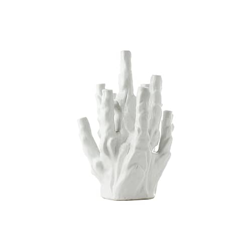 Coral Vase ceramic white / 10 holes - POLSPOTTEN - White - Enamelled china