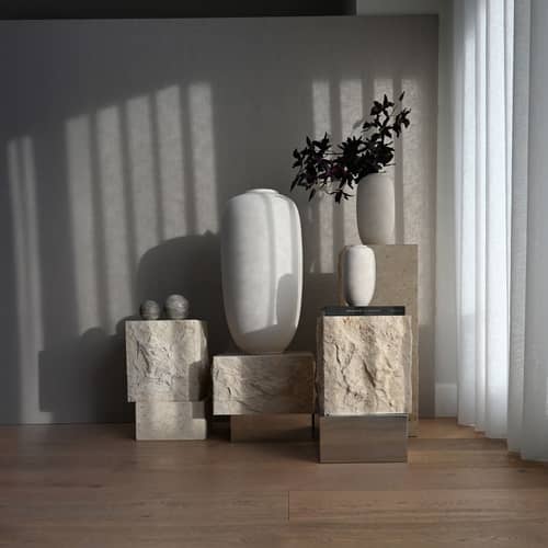 Sunao Slim Mini Vase ceramic white / Ø 16 x H 32 cm - 101 COPENHAGEN - White - Glazed ceramic