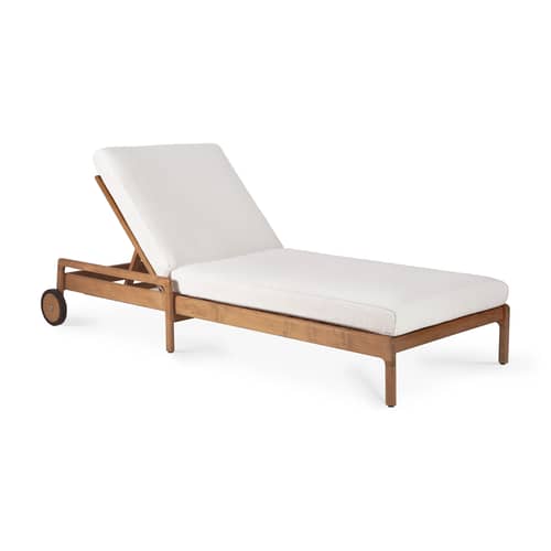 Zubehör  textil weiß beige / Matratze für Sonnenliege Jack - Ethnicraft - Gebrochen weiß - Polypropylen-Stoff, Schaumstoff