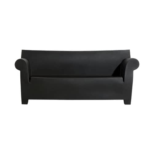 Bubble Club 2-seater outdoor sofa plastic material black / L 189 cm - Philippe Starck, 2000 - Kartell - Black - Polythene
