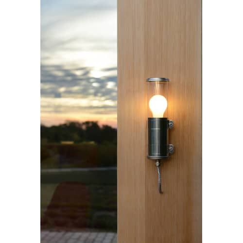 Applique d\'extérieur Bendz  / H 30cm - Transparent - SAMMODE STUDIO - Acier - Acier inoxydable, Polycarbonate