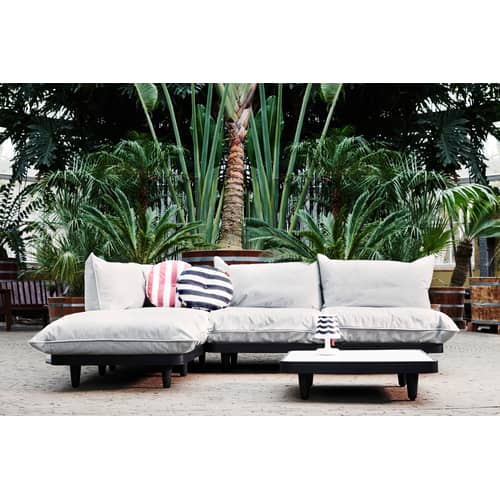 Chauffeuse Paletti tissu gris - Fatboy - Gris pierre - Mousse polyester, Polyéthylène recyclé, Tissu oléfine