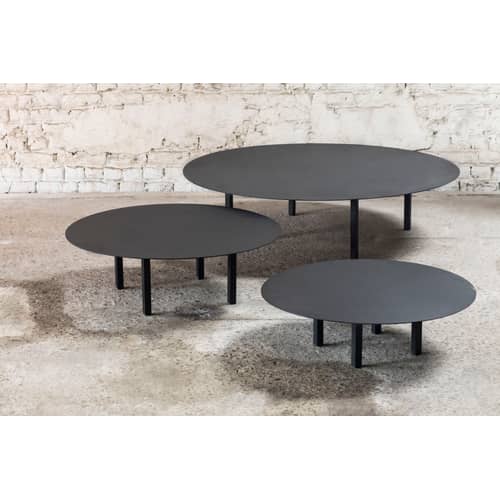 01 Small Coffee table metal black / Ø 68 x H 20 cm - Serax - Ø 68 x H 20 cm - Lacquered steel