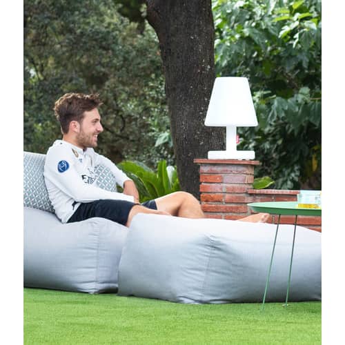 Lampada da esterno Edison the Medium Bluetooth materiale plastico bianco / H 51 cm - LED - Fatboy - Bianco/Bluetooth - Polietilene