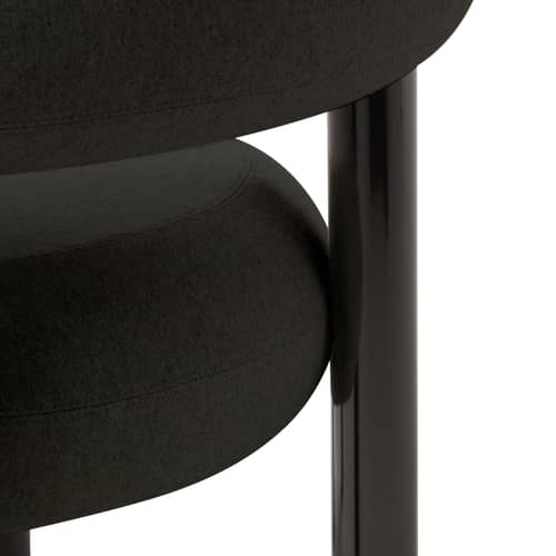 Gepolsterter Sessel Fat Lounge textil schwarz / Stoff Hallingdal - Tom Dixon - Schwarz (Stoff Hallingdal) - Formschaum, lackierter Stahl, Stoff Hallingdal
