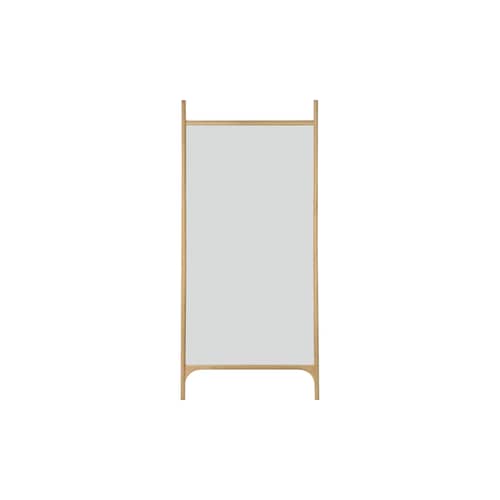 Miroir à poser PI bois naturel / 80 x 200 cm - Ethnicraft - 80 x 200 cm - Chêne massif huilé, Verre