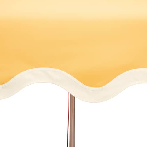 Parasol Pensol jaune / Ø 350 cm - Base noire incluse - Fatboy - Jaune Soleil / Base noire - Acier inoxydable, Aluminium, Toile polyester