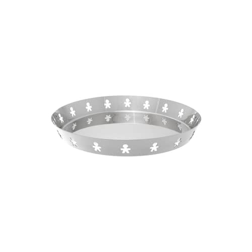 Piano/vassoio Mini Girotondo metallo Ø 21 cm - Alessi - Acciaio brillante - Acciaio inossidabile