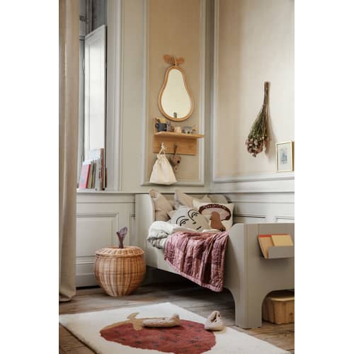 Appendiabiti Place Small legno naturale / Mensola - L 105 cm - Ferm Living - L 45 x P 17 cm / Rovere - Massello di quercia oliato, MDF impiallacciato rovere oliato