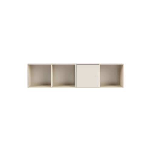 Portaoggetti da parete Line legno bianco / L 139,2 x P 30 cm H 35,4 cm - MONTANA - Avena 158 - MDF laccato
