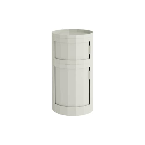 Rangement Facet High / H 66 cm - 2 portes / Avec roulettes - Hay - Gris Misty - ABS recyclé