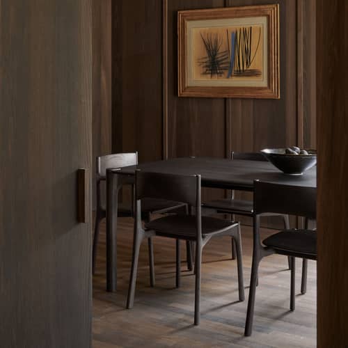 rechteckiger Tisch PI holz braun / 180 x 90 cm - 8 Personen - Ethnicraft - Dunkelbraunes Teakholz Dunkelbraun - Massives Teakholz