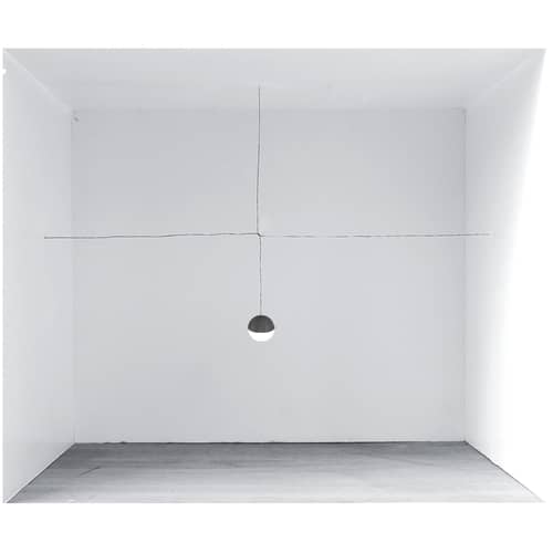Sospensione String Light Sphere metallo nero LED / Cavo decorativo da 12 metri - Flos - Sospensione Sfera / Nero - alluminio verniciato, policarbonato, Tessuto