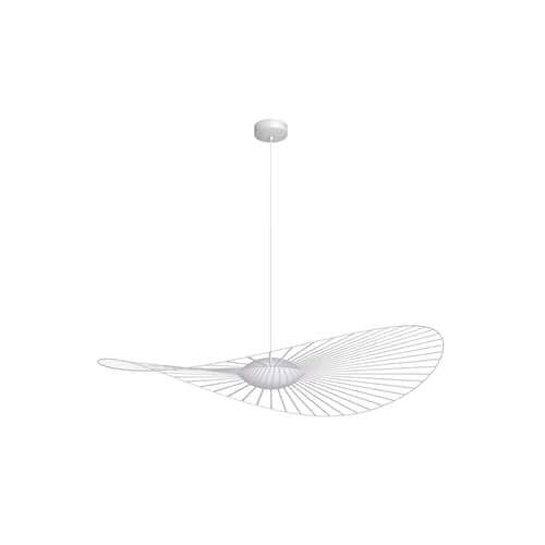 Sospensione Vertigo Nova LED materiale plastico bianco / Ø 140 cm - Petite Friture - Bianco - Fibra di vetro, Poliuretano, Vetro a tre strati