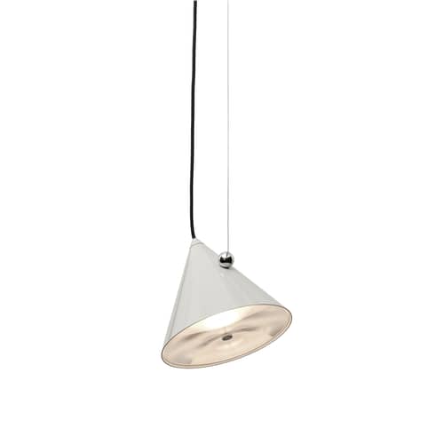 Suspension Pose LED métal beige / Ø 25 x H 24.5 cm - Orientable - Tom Dixon - Beige Mastic - Acier thermolaqué