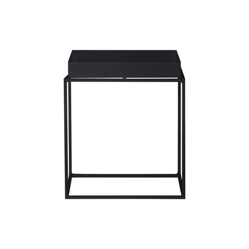 Coffee table Tray Hay Square - H 40 cm / 40 x 40 cm - Black