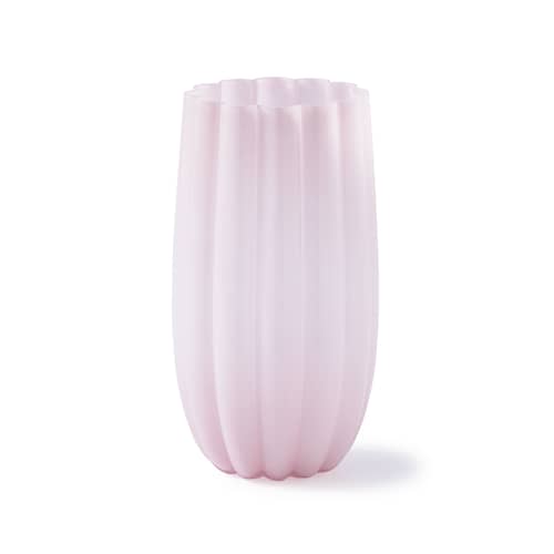 Vase Melon Large / Ø 20,5 x H 38 cm - Pols Potten - Rose pâle - Verre peint