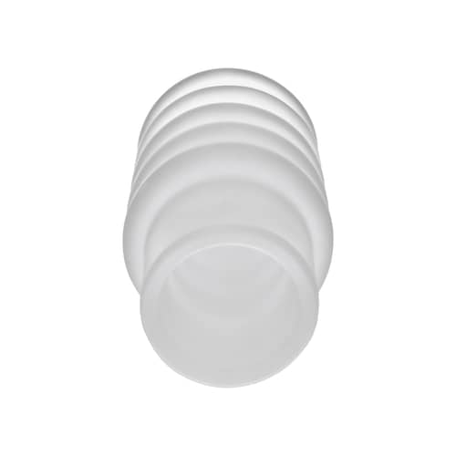Vase Press Stem verre blanc - Tom Dixon - Givré - Verre pressé
