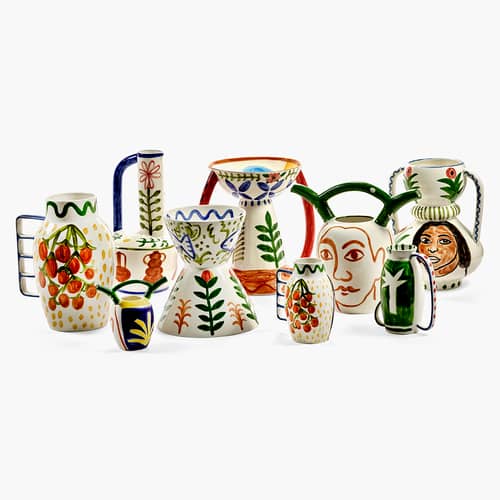 Vase Sapote céramique multicolore / Large - 44 x 24 x H 40 cm - Serax - Multicolore - Grès émaillé